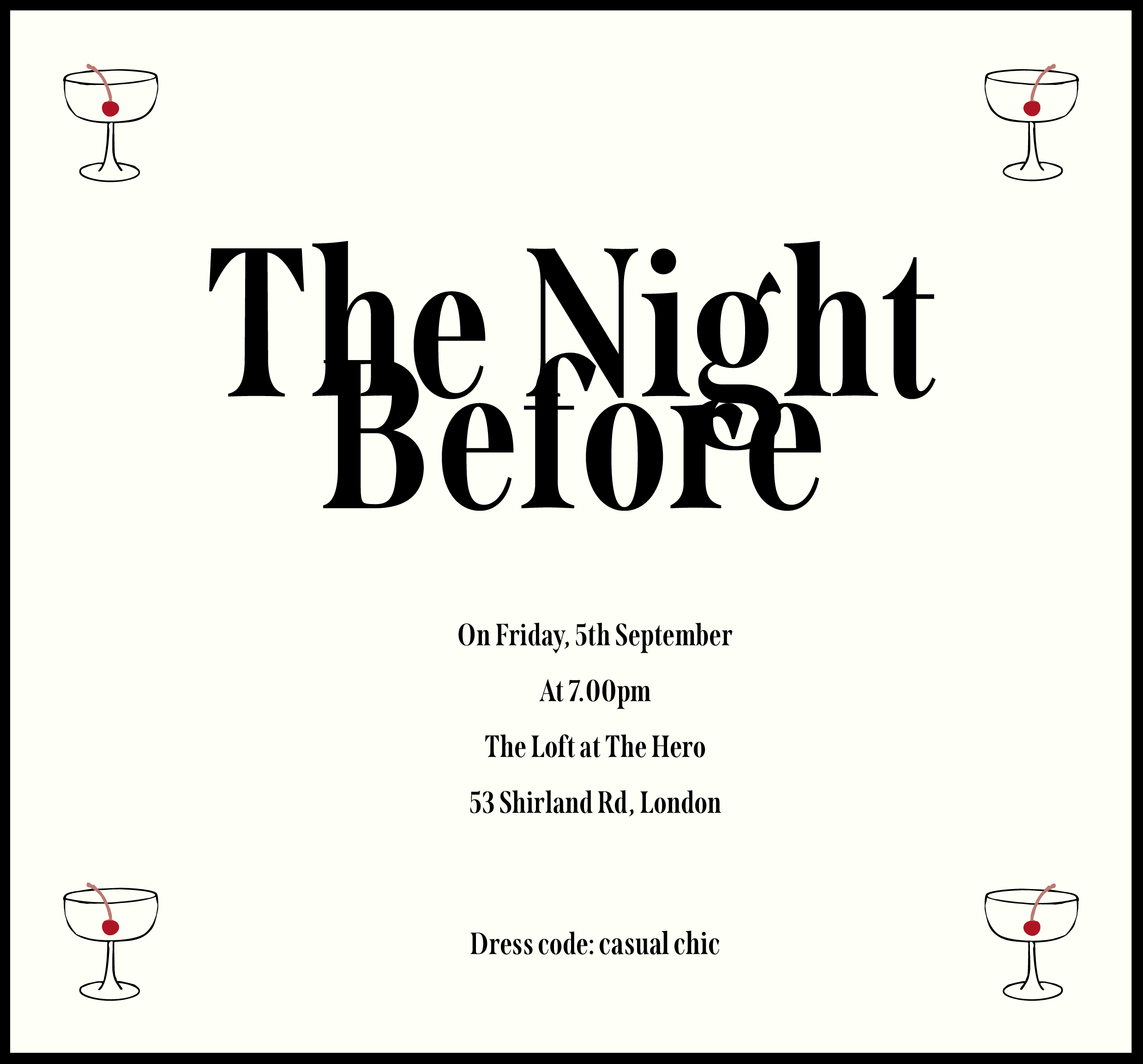 The Night Before invitation
