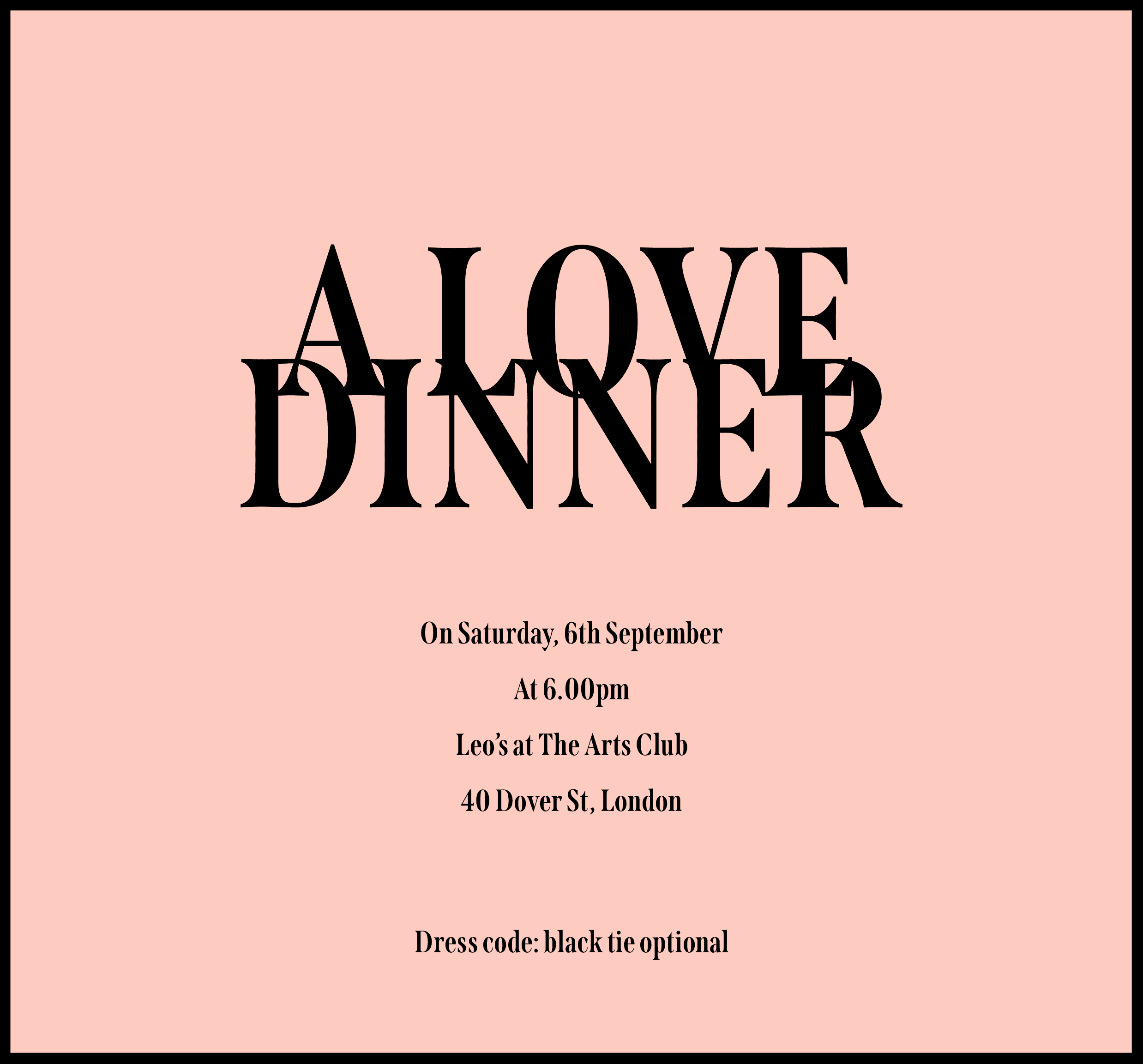 A Love Dinner invitation